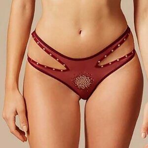 Agent Provocateur GINGER Brief NWT Burgundy [X]